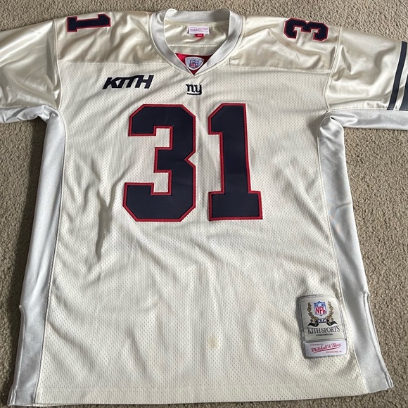 Kith x NFL Giants Mitchell & Ness JasonSehorn Jersey *RARE*